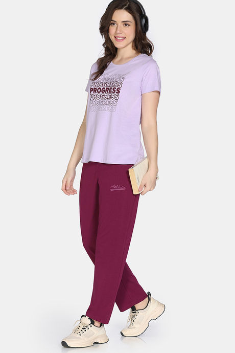 Zivame Knit Cotton Sleep Top - Lilac Breeze — image 5